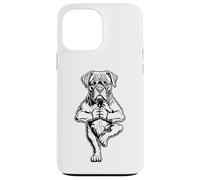 Custodia per iPhone 13 Pro Max Boxer Yoga Cucciolo Cane Divertente Cane Albero Posa Vrikshasana
