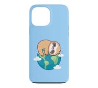 Custodia per iPhone 13 Pro Max Bradipo Madre Terra Giornata Divertente Per Gli Amanti Dell'ambiente Pianeta