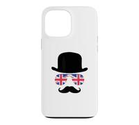 Custodia per iPhone 13 Pro Max British Gentleman - Cappello a bombetta, motivo: aviatori Union Jack