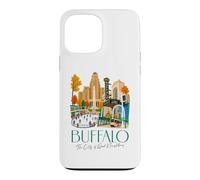 Custodia per iPhone 13 Pro Max Buffalo, skyline di New York, souvenir della città dei buoni vicini