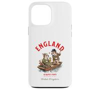 Custodia per iPhone 13 Pro Max Bulldog inglese cani coppia innamorata drink barca Inghilterra