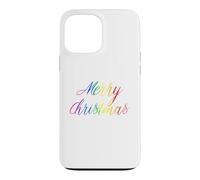 Custodia per iPhone 13 Pro Max Buon Natale Gay Arte Arcobaleno Queer Holiday Amore LGBTQ