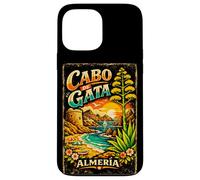 Custodia per iPhone 13 Pro Max Cabo de Gata Spagna, Design Vintage Costa Mediterranea