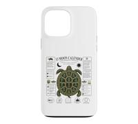 Custodia per iPhone 13 Pro Max Calendario lunare con 13 tartarughe lunari e conchiglie