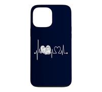 Custodia per iPhone 13 Pro Max Cane Maltese Battito cardiaco Linea ECG Cani Divertenti My Cardio