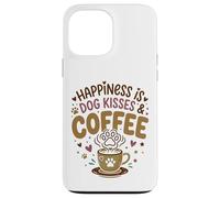 Custodia per iPhone 13 Pro Max Cane Mamma Amante del Caffè Baci Cane Pelliccia Mamma Proprietario Cane