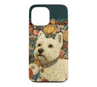 Custodia per iPhone 13 Pro Max Cane Westie vintage stile Morris Botanicall
