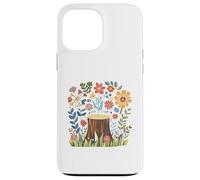 Custodia per iPhone 13 Pro Max Capriccioso albero floreale ceppo giardino natura arte