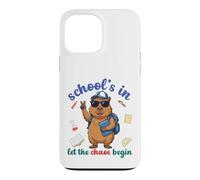 Custodia per iPhone 13 Pro Max Capybara Back To School Vibes Scuole In Let The Chaos Begin