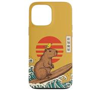 Custodia per iPhone 13 Pro Max Capybara Surf Giapponese Grande Onda Kanagawa Ukiyo-e