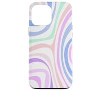 Custodia per iPhone 13 Pro Max Carino Boho Arte Astratta Turbinii Pastello Estetico Minimalista