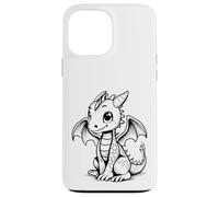 Custodia per iPhone 13 Pro Max Carino Kawaii Dragon Coloring Book Art Colore Nel Design