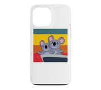Custodia per iPhone 13 Pro Max carino koala in posa innamorata San Valentino
