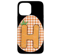 Custodia per iPhone 13 Pro Max Carota Pasqua Lettera H Monogramma Primavera Grafica