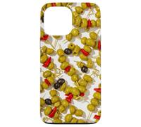 Custodia per iPhone 13 Pro Max Carrello bar retrò Martini modello spiedino oliva da donna