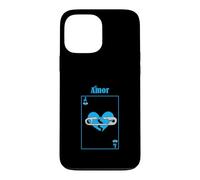Custodia per iPhone 13 Pro Max Carta d'amore perso di colore blu Grafica blu
