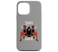 Custodia per iPhone 13 Pro Max Casinò vintage retrò Rockabilly Devil Girl Lady Lucky Spade