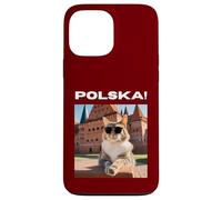 Custodia per iPhone 13 Pro Max Cat At The Malbork Castle, Polonia