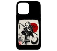Custodia per iPhone 13 Pro Max Cat Ninja Gamer Giapponese Sumi-e Gioco Samurai Art