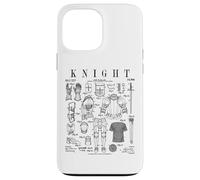 Custodia per iPhone 13 Pro Max Cavaliere medievale armatura divertente vintage brevetto armatura cavalieri