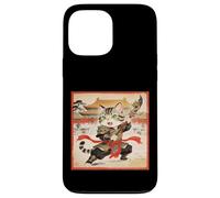 Custodia per iPhone 13 Pro Max Chibi asiatico cinese guerriero gatto - Meow Kung Fu Vintage Art