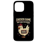 Custodia per iPhone 13 Pro Max Chicken Game Don't Look At The Chicken Funny Gamer Pixel Art
