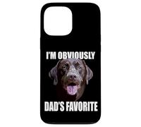 Custodia per iPhone 13 Pro Max Chocolate Lab Dad The Dog Father The Lab Padre Labrador Dad