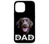 Custodia per iPhone 13 Pro Max Chocolate Lab Dad The Dog Father The Lab Padre Labrador Dad