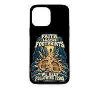 Custodia per iPhone 13 Pro Max Christian Mountain Trail Ebrei 12:1-2 Impronte di fede