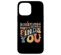 Custodia per iPhone 13 Pro Max Citazione divertente motivazione squalo, Sometimes Motivation Finds You