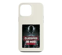 Custodia per iPhone 13 Pro Max Classified Aliens Exist, grafica glitch, design fantascientifico retrò