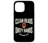 Custodia per iPhone 13 Pro Max Clean Beads Dirty Hands Welder Life Design Saldatore