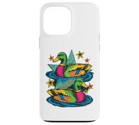 Custodia per iPhone 13 Pro Max Colorful Preppy Duck Lake Aesthetic Design