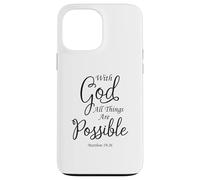 Custodia per iPhone 13 Pro Max Con Dio tutte le cose sono possibili Matteo Bibbia Versetto Gesù