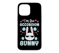 Custodia per iPhone 13 Pro Max Coniglio pasquale con scritta "I'm The Accordion Bunny Floral Matching Family"