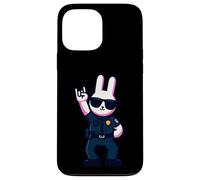 Custodia per iPhone 13 Pro Max Cool Bunny Police Rabbit Rock On Animal Graphic Officer