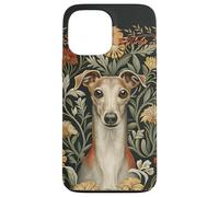 Custodia per iPhone 13 Pro Max Cottage floreale da giardino con levriero italiano rosso fulvo