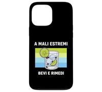 Custodia per iPhone 13 Pro Max Cover Gin Tonic Divertente - A mali estremi bevi e rimedi