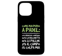 Custodia per iPhone 13 Pro Max Cover Padel Divertente - Regalo per chi gioca a padel