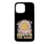 Custodia per iPhone 13 Pro Max Credere nel magico sole fungo Boho Hippie Art