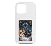 Custodia per iPhone 13 Pro Max Creepma Vintage Folklore Yule Cat Tarocchi Carta Cottagecore