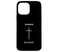 Custodia per iPhone 13 Pro Max Croce Benedetta Maledetta - Fede Cristiana Minimalista