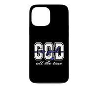 Custodia per iPhone 13 Pro Max Cuore carino con scritta in lingua inglese "God Is Good All The Time"