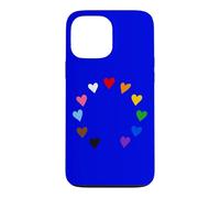Custodia per iPhone 13 Pro Max Cuori in stile europeo - Cerchio dell'orgoglio del progresso