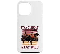 Custodia per iPhone 13 Pro Max Curious Stay Wild Deer Sunset Nature Lover Outdoor Vintage