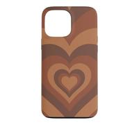 Custodia per iPhone 13 Pro Max Custodia per telefono marrone a forma di cuore per amanti del cioccolato, regalo d'amore
