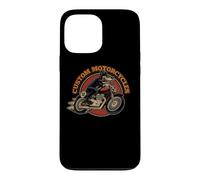 Custodia per iPhone 13 Pro Max "Custom Motorcycles" Retro Biker Lowbrow Wolf Rockabilly 50s