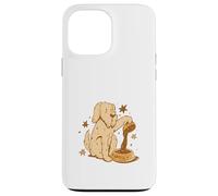 Custodia per iPhone 13 Pro Max Cute Dog Coffee Lover Funny Caffeine Design