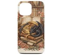 Custodia per iPhone 13 Pro Max Cute Dragon Wings Book Lover Librarian Fantasy Bookish
