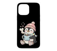 Custodia per iPhone 13 Pro Max Cute Penguin Hot Cocoa Winter Beanie Scarf Socks